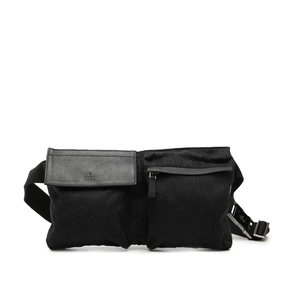 Gucci Gg Canvas Double Pocket Belt Bag #324458G57B